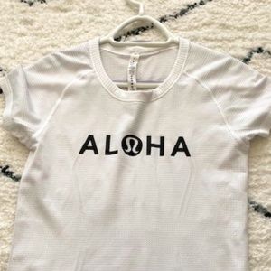 Lululemon White Short Sleeve Swiftly from Hawaii